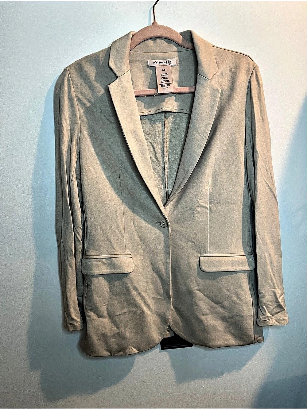 Philosophy Neutral Beige Blazer Size Small